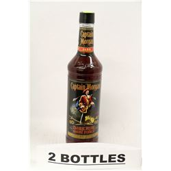 2 BOTTLES OF CAPTAIN MORGAN DARK RUM
