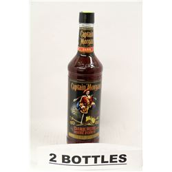 2 BOTTLES OF CAPTAIN MORGAN DARK RUM