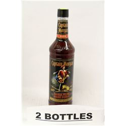 2 BOTTLES OF CAPTAIN MORGAN DARK RUM