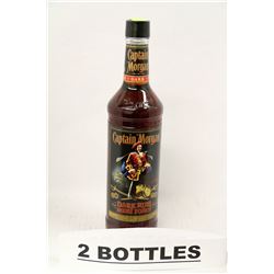 2 BOTTLES OF CAPTAIN MORGAN DARK RUM