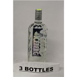 3 BOTTLES OF ICEBERG SILVER RUM