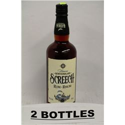 2 BOTTLES OF FAMOUS NEWFOUNDLAND SCREECH RUM