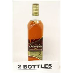 2 BOTTLES OF FLOR DE CANA IMPORTED RUM
