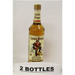 2 BOTTLES OF CAPTAIN MORGAN ORIGINAL SPICED RUM