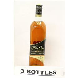 3 BOTTLES OF FLOR DE CANA ANEJO CLASICO RUM
