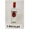 Image 1 : 3 BOTTLES OF SMIRNOFF TRIPLE DISTILLED VODKA