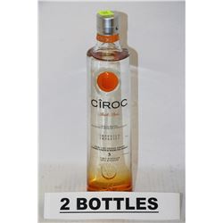 2 BOTTLES OF CIROC IMPORTED PEACH SPIRIT DRINK