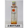 Image 1 : 2 BOTTLES OF CIROC IMPORTED PEACH SPIRIT DRINK