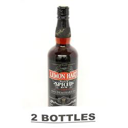 2 BOTTLES OF LEMON HART NAVY SPICED RUM