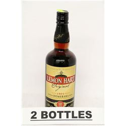 2 BOTTLES OF LEMON HART ORIGINAL RUM