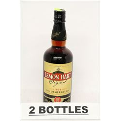 2 BOTTLES OF LEMON HART ORIGINAL RUM