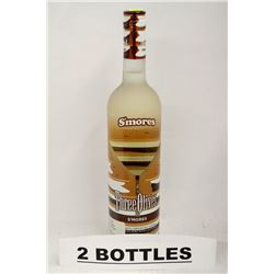 2 BOTTLES OF THREE OLIVES S'MORES VODKA