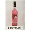 Image 1 : 2 BOTTLES OF THREE OLIVES BUBBLE VODKA