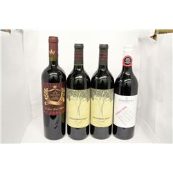 4 BOTTLES OF VARIOUS RED WINES