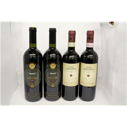 4 BOTTLES OF VARIOUS RED WINE