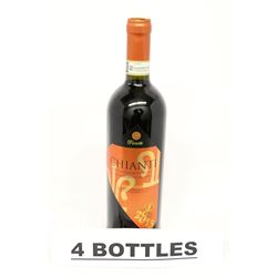 4 BOTTLES OF FIORETTI CHIANTI 2013 RED WINE