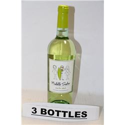 3 BOTTLES OF MIDDLE SISTER SURFER CHICK SAUVIGNON