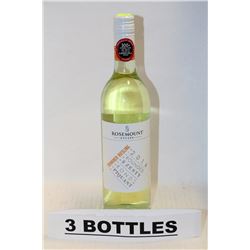 3 BOTTLES OF ROSEMOUNT ESTATE TRAMINER-RIESLING