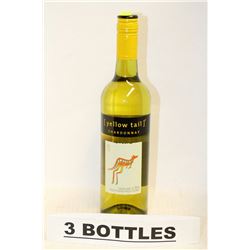 3 BOTTLES OF YELLOW TAIL CHARDONNAY 2013
