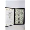 Image 1 : US UNCUT SHEET OF 4 $1 BANK NOTES