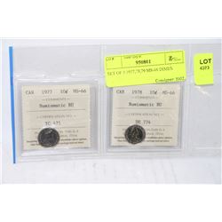 SET OF 3 1977,78,79 MS-66 DIMES