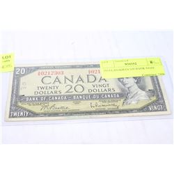 1954 CANADIAN $20 BANK NOTE
