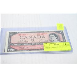 PAIR OF CANADIAN 1954 $2 BANK NOTES