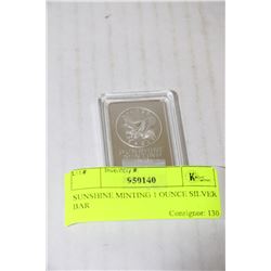 SUNSHINE MINTING 1 OUNCE SILVER BAR