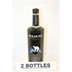 TWO 750ML BOTTLES OF POLAR ICE VODKA 40%ALC./VOL.