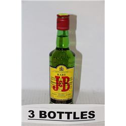 3 BOTTLES OF J&B BLENDED SCOTCH WHISKY