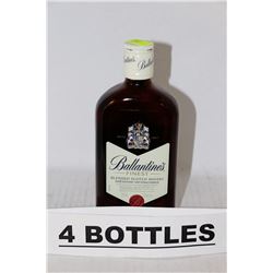 4 BOTTLES OF BALLANTINE'S FINEST BLENDED SCOTCH