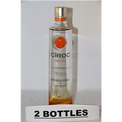 TWO 750ML BOTTLES OF CIROC PEACH FLAVOURED