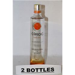 TWO 750ML BOTTLES OF CIROC PEACH FLAVOURED