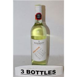 THREE 750ML BOTTLES OF ROSEMOUNT RIESLING