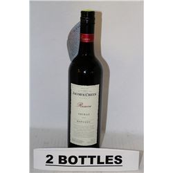 TWO 750ML BOTTLES OF JACOB'S CREEK RESERVE SHIRAZ
