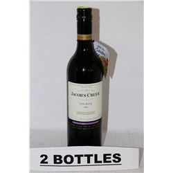 TWO 750ML BOTTLES OF JACOB'S CREEK SHIRAZ 2011