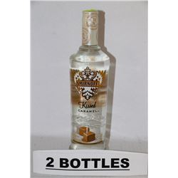 TWO 750ML BOTTLES OF SMIRNOFF KISSED CARAMEL