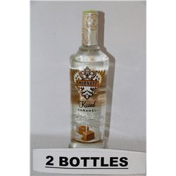 TWO 750ML BOTTLES OF SMIRNOFF KISSED CARAMEL