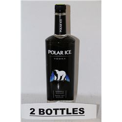 TWO 750ML BOTTLES OF POLAR ICE VODKA 40%ALC./VOL.