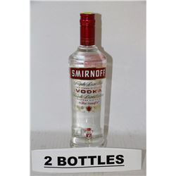 TWO 750ML BOTTLES OF SMIRNOFF NO.21 VODKA 40%ALC.