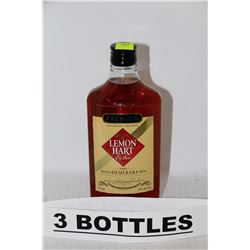 THREE 750ML BOTTLES OF LEMON HART & SON RHUM