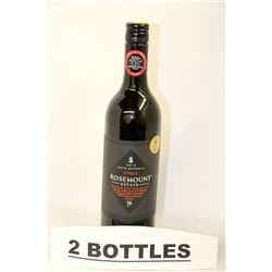 TWO 750ML BOTTLES OF ROSEMOUNT 2013 SHIRAZ