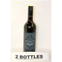 TWO 750ML BOTTLES OF ROSEMOUNT 2012 PINOT NOIR