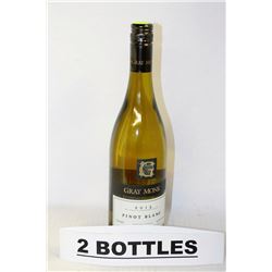 TWO 750ML BOTTLES OF GRAY MONK 2013 PINOT BLANC