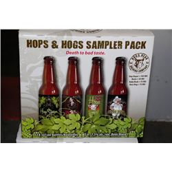CASE OF 12 BOTTLES OF HOPS & HOGS SAMPLER PACK