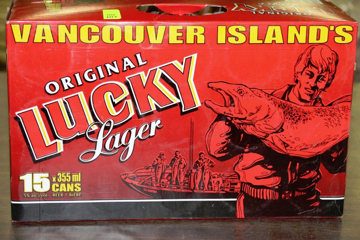 CASE OF 15 CANS OF ORIGINAL LUCKY LAGER