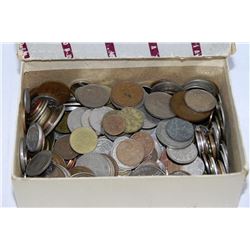 OLD BOX FULL OF LARGE LOT OF MISC. COINS