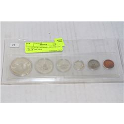 1967 SILVER CANADA 6 COIN SET IN CLEAR HOLDER