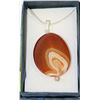 Image 1 : HANDCRAFTED SARDONYX AGATE OVAL PENDANT