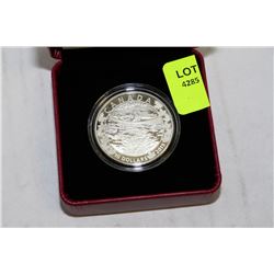 2015 FINE SILVER CANOE ACROSS CANADA MIRROR,